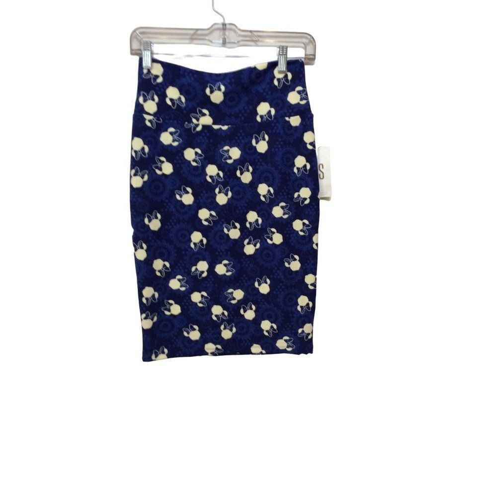 LULAROE Women Mickey Mouse Skirt Size XS Blue And Yellow SKUN